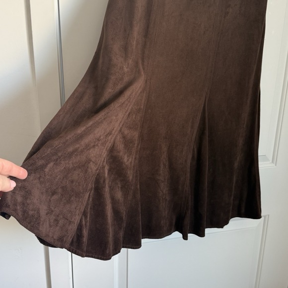 Faux Suede Skirt Primitive Woodland Boho Women's Large Wilderkind - Picture 2 of 5
